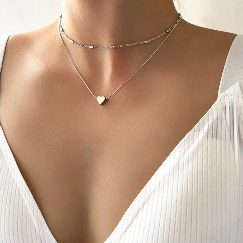 1pc Heart Decor Necklace